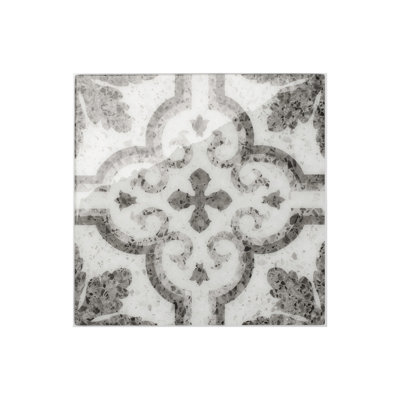 Peel and Stick Gel Backsplash Tile Vintage 8" x 8" (Set of 4)