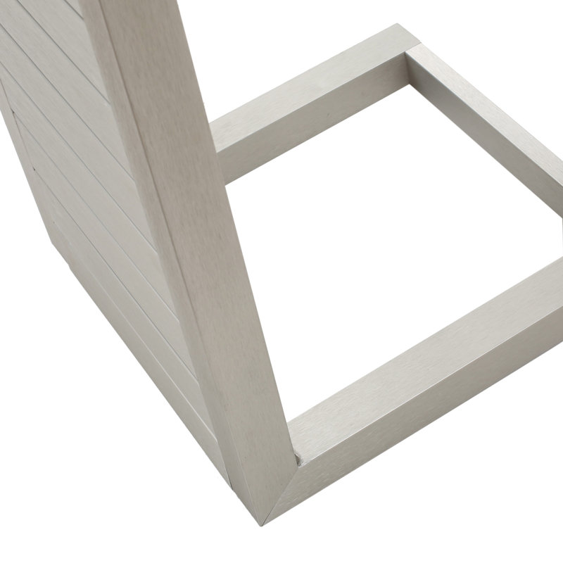 Table de patio en aluminium - idéale pour la détente en plein air, l'argent rehausse l'ambiance de votre espace