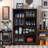 43.31"American-style solid wood dining side cabinet