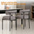 Short Plush Upholstered Metal Dining Chairs-580583879