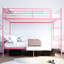 Lit superposé avec échelle et garde-corps haut, capable de se diviser, lit superposé en métal, espace de rangement, silencieux, taille simple sur simple, rose-1815345514