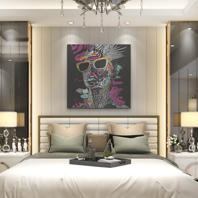  «Neon Night 2» par Rich Monet, art mural en métal, 36 po x 36 po