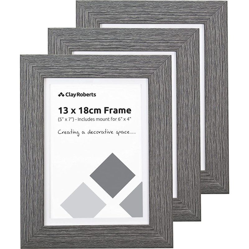 Single Picture Frame - Frames Included: 3, Dark Grey