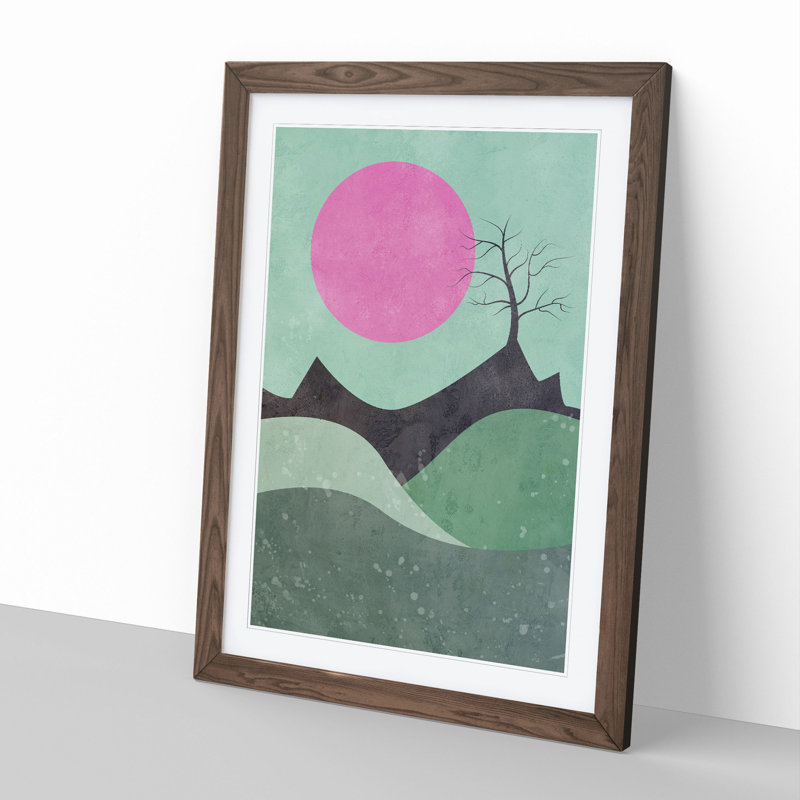 Modern Landscape - Framed Print, Walnut Framed, 90cm H x 65cm W x 2cm D