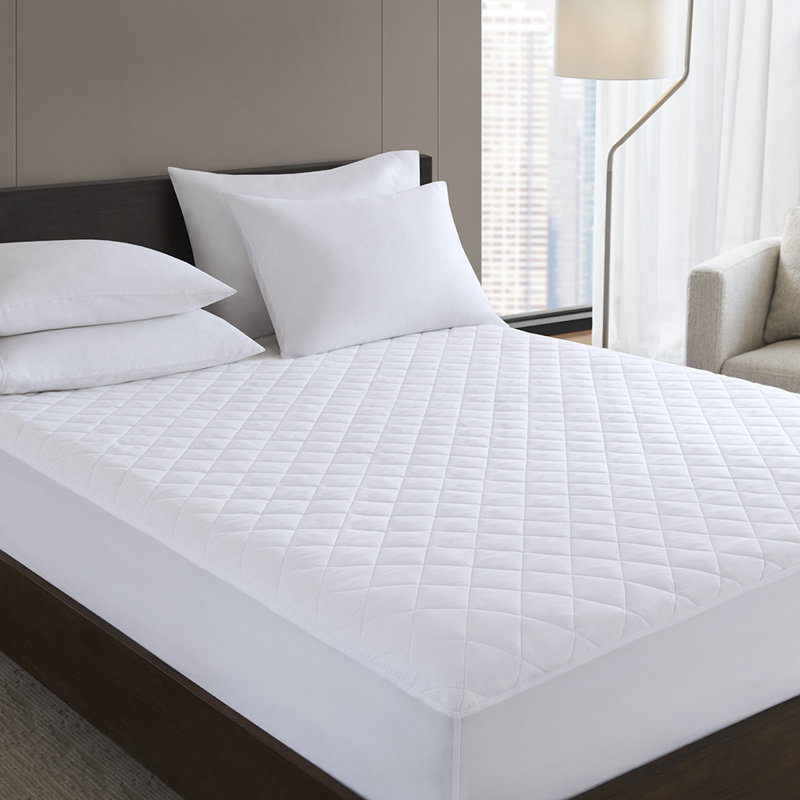 White Chartier Essential Waterproof Queen Mattress Pad, Queen