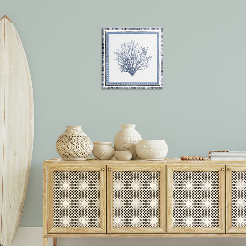 Branche nautique de toile corail, design par Lanie Loreth, H 24 po x l 24 po