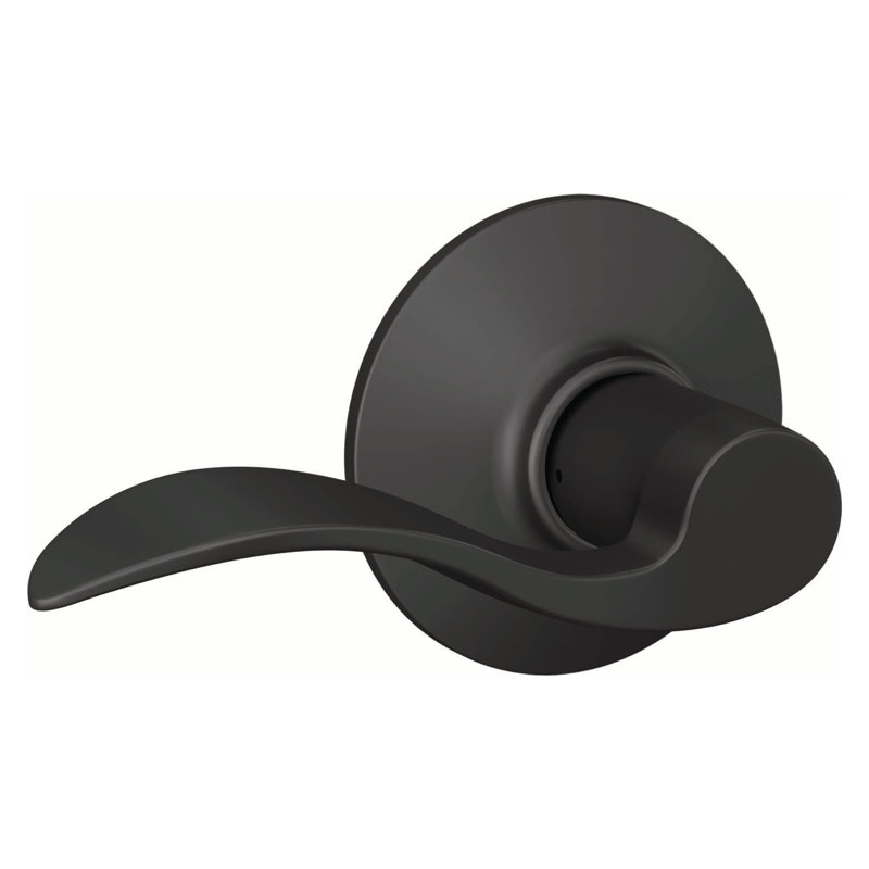 Accent Lever Hall and Closet Lock, Matte Black