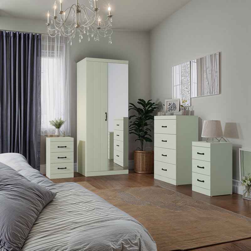 17 Stories 4 Piece Bedroom Set, Sage Green
