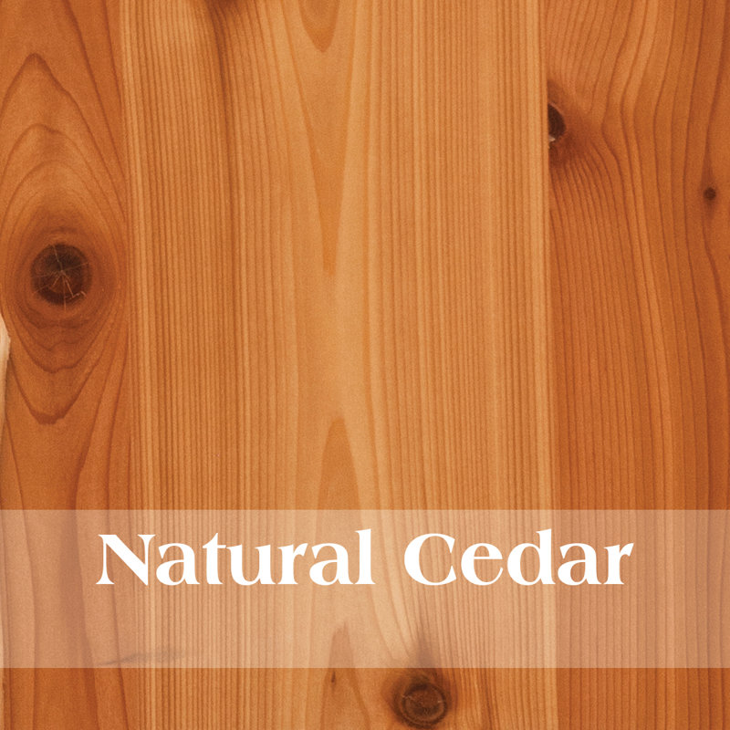 Garde-robe à deux tiroirs avec tringle en cèdre Fireside Lodge - cèdre naturel - ligne Premium