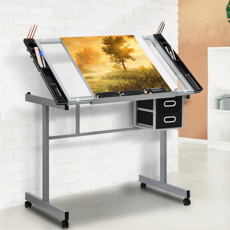 Lachus 41.5'' W Rectangular Drafting Table