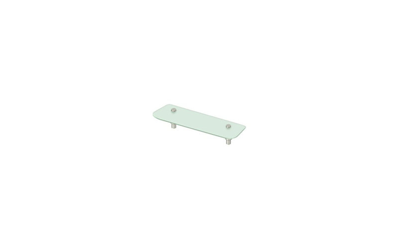 Deltana BBS1575-15 15-3/4" Length Sobe Series Frosted Glass Shampoo Shelf Satin Nickel