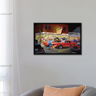 «Crazy Ed's» par Bruce Kaiser - Publicité rétro sur toile