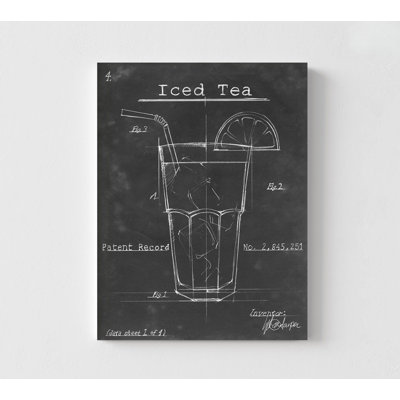 Tea Room Blueprint Artwork Decor Idea, Tea Time Gift Idea, Classic American Sweet Tea Wall Art Poster, Black And White Blueprint