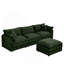 Modular Sectional Sofa With Movable Ottoman, DIY Configurable L-Shaped Couch For Living Room, Cloud-Like Comfort And Chenille Upholstery.-1669987369