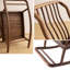 Mid Century Solid Wood Rocking Chair Black Walnut Wood Luxurious Upholstered Rocking Chair 