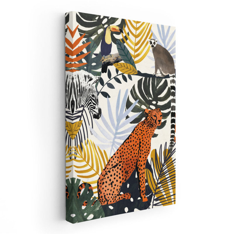 Jungle Jumble I - reproduction d'art sur toile, 18" x 12"