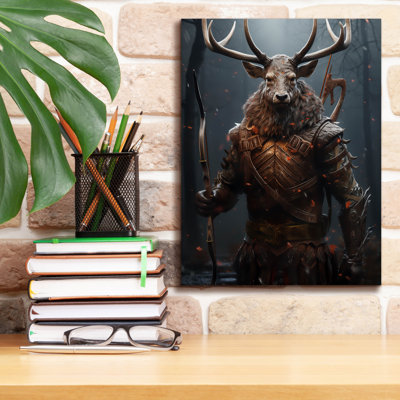 Art mural en toile Trinx «Stags Silent Watch» par r3darch0n, 12 po x 16 po