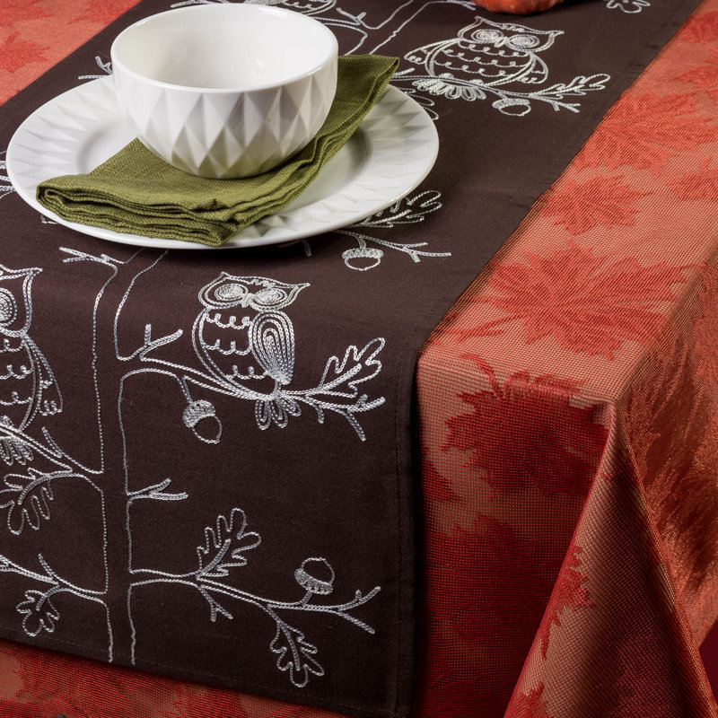Pudalov Wine and Sunshine Table Runner, Owls