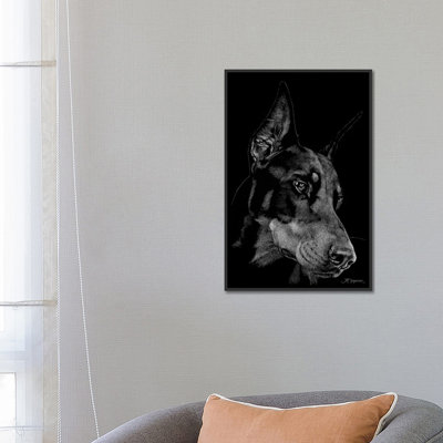 Canine Scratchboard III by Julie T. Chapman - Wrapped Canvas Gallery-Wrapped Canvas Giclée