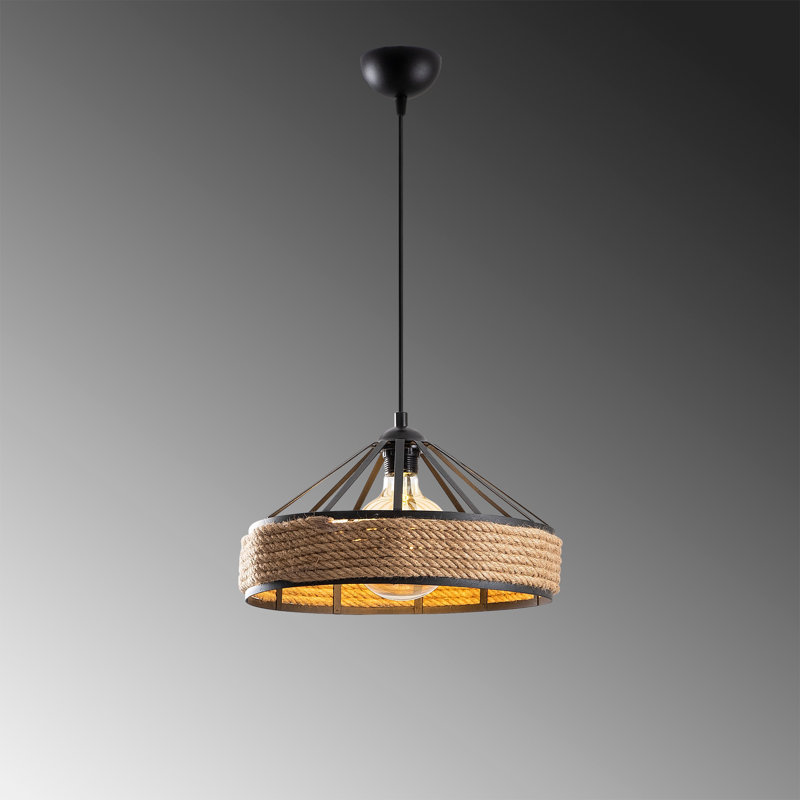Luminaire suspendu tambour 1 lumière Noe