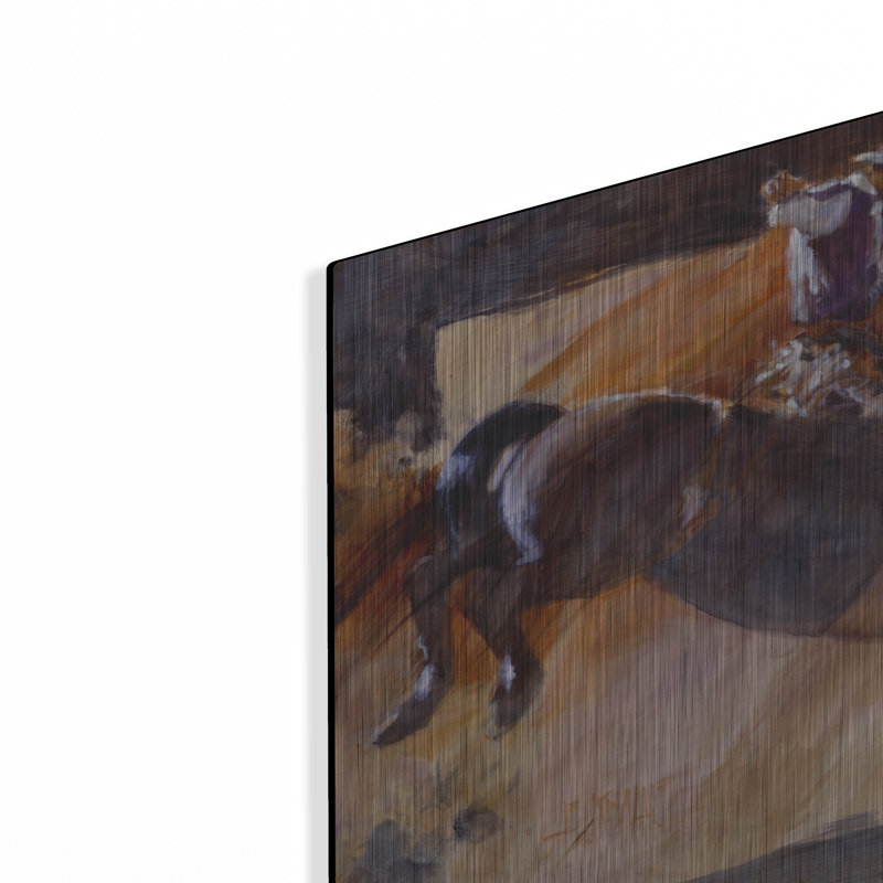 "Rusty" par J.E. Knauf sur métal, H 16 po x l 24 po