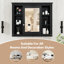 Armoire murale de salle de bain avec miroir 35 po x 28 po