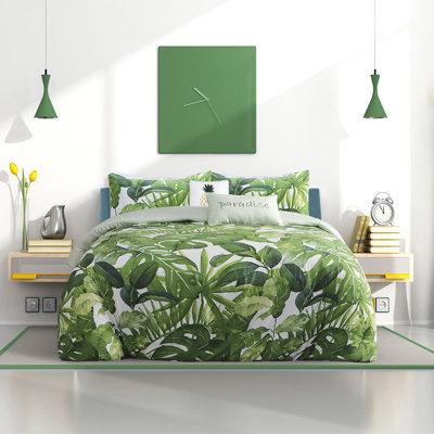 Ensemble d'édredon réversible en microfibre 5 pièces