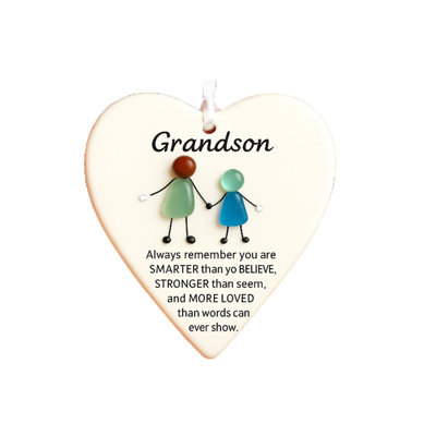 Heart-Shaped Sea Glass Ornament