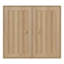 Armoire de salle de bain murale, armoire à pharmacie à double porte avec design rainuré vertical pour un rangement organisé et un décor élégant