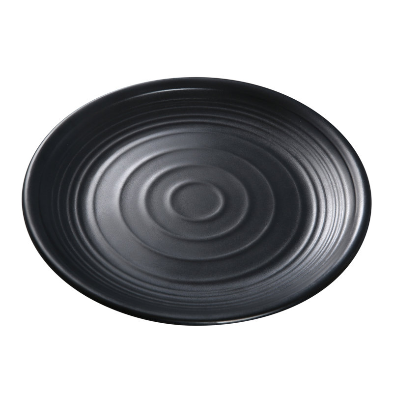 Black Pearl Round Melamine Dinner Plate