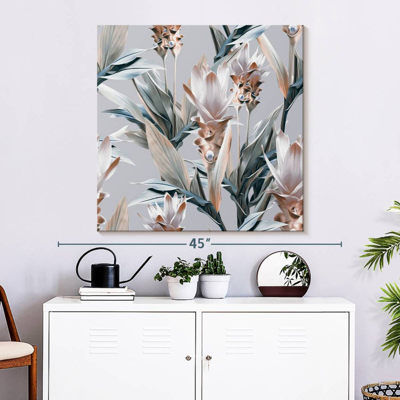 Harnek Exotic Flowers, 33" H x 33" W