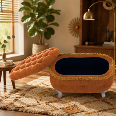 29.5'' Storage Benches, End of Bed Bench with Button-Tufted, Fabric Upholstered Storage Ottoman, Window Bench with Fringe, Shoe Cabinet Bench, Footboa