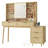 49.2“ W Transitional Makeup Vanity Desk With Charging Station, Lighted Sliding Mirror