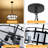 17.7"W 5-Light Modern Drum Chandelier with White Fabric Shade, Industrial Hanging Light Fixture for Kitchen Island, Living Room, Foyer-1898468750