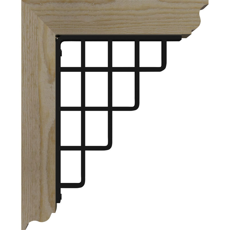 Support de fer traditionnel 4 po Diane, H 18 po x P 15 1/2 po, Sapin de Douglas l 3 1/2 po x T 4 po (lisse)