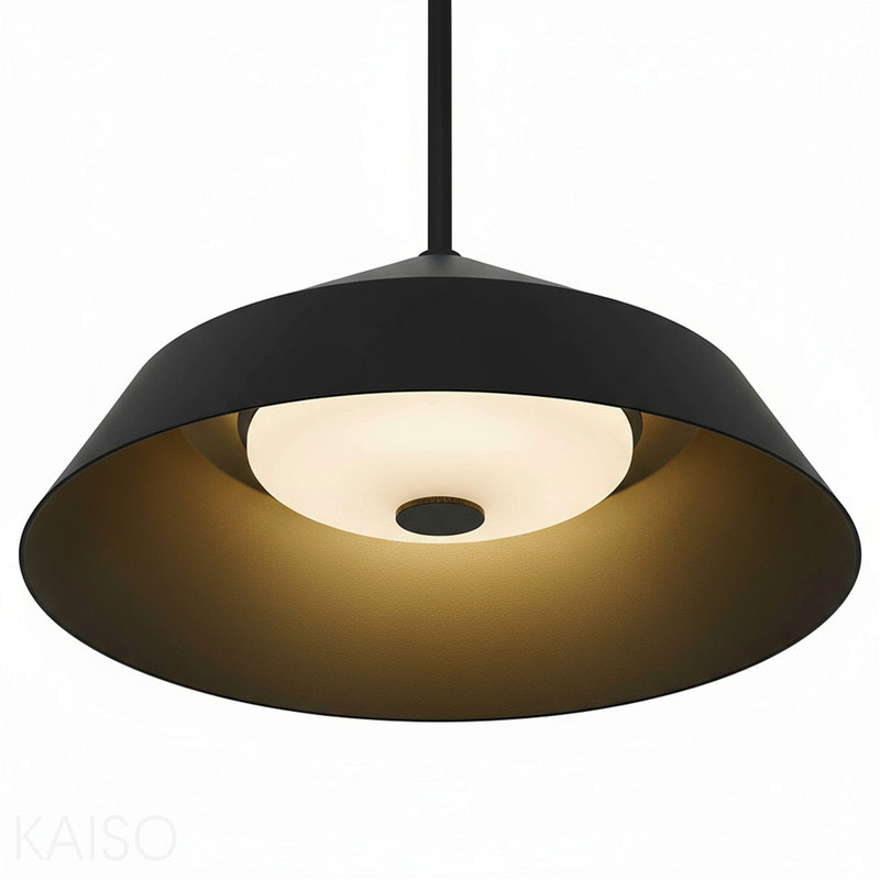 Luminaire suspendu à DEL 14 pouces de diamètre intégré, H 6,38 po x l 14 po x P 14 po