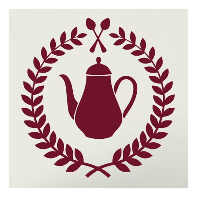 Food & Beverage Wall Decal, Large, Burgundy