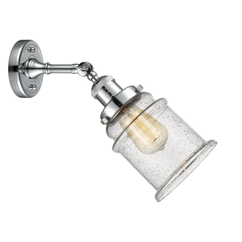 Galaviz Dimmable Bath Sconce, Seedy, 6 Watt Vinage LED Bulb, Polished Chrome
