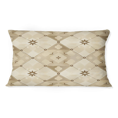 Beige crème Argyle Harmony II - Coussin lombaire transitionnel