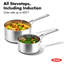 OXO Mira 3-Ply Stainless Steel Cookware Pots And Pans Set, 10-Piece