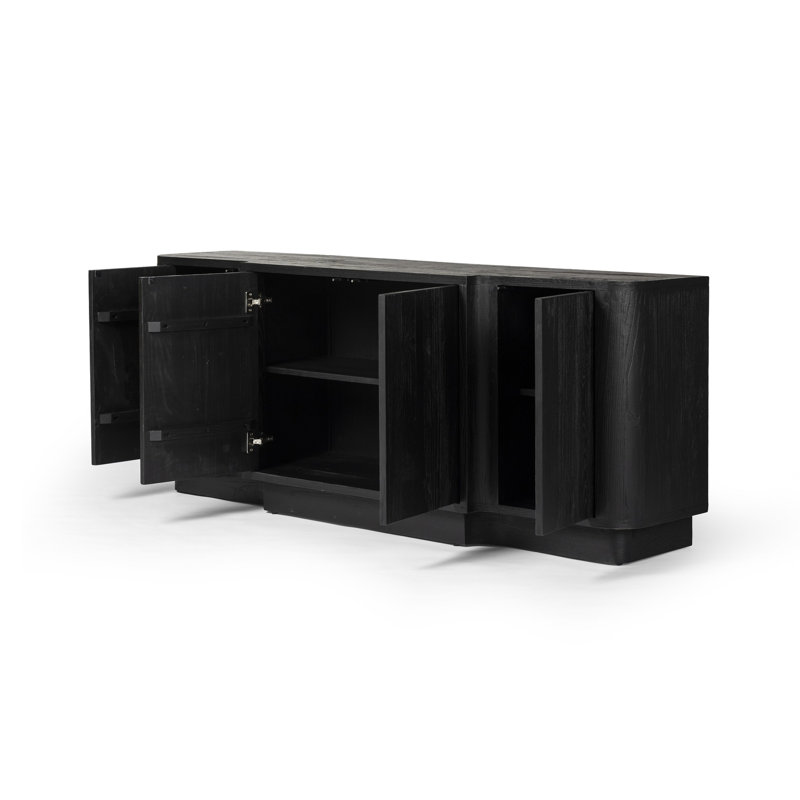 Allandale 72'' W Solid Wood Sideboard, Black