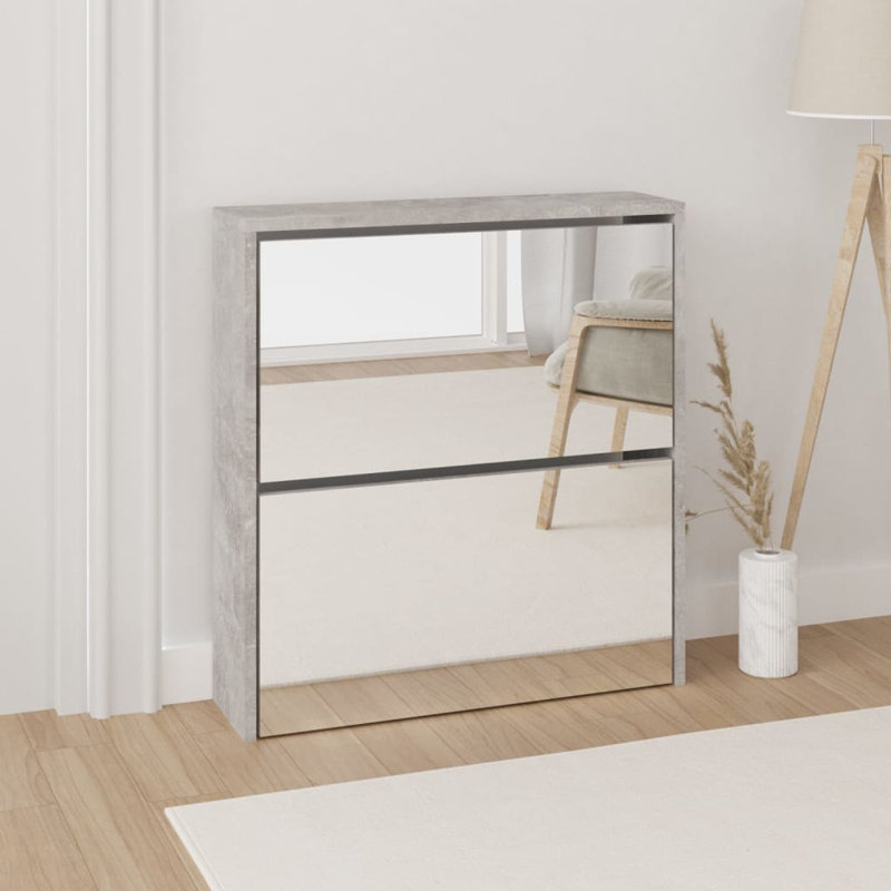 4 Pair Flip Down Shoe Storage, Grey