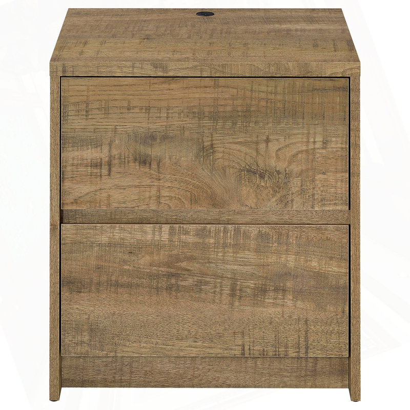 Table de chevet 2 tiroirs Carnahan, Manguier