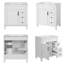 Ensemble de meuble-lavabo autoportant, tablette réglable-400444163