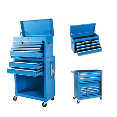 Metal 8 Tool Storage With Detachable Box - Versatile Garage Steel Liner Tools In Workshop