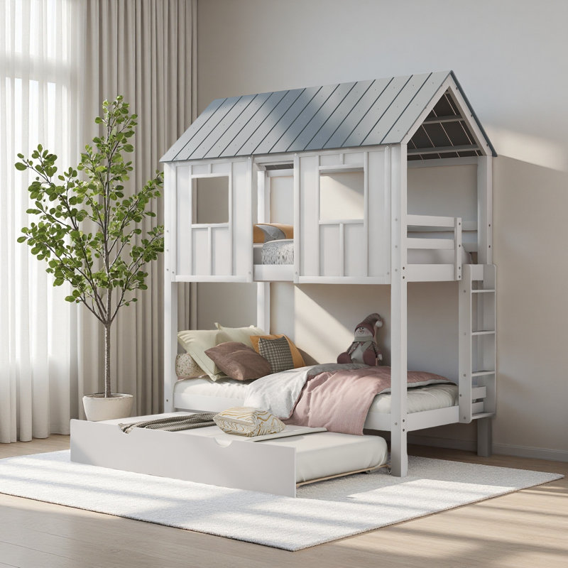 Twin Size Bunk Bed With Trundle