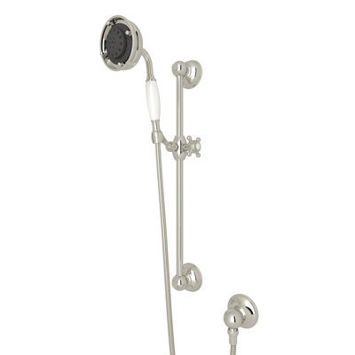 Rohl Handshower Set With 22" Slide Bar and 3-Function Handshower