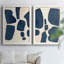 Pièces bleues I - Pièces bleues I - Impression sur toile 2 pièces-893915465-893915464