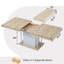 Table de salle à manger extensible de 160 à 200 cm avec pied central cannelé-2063890869