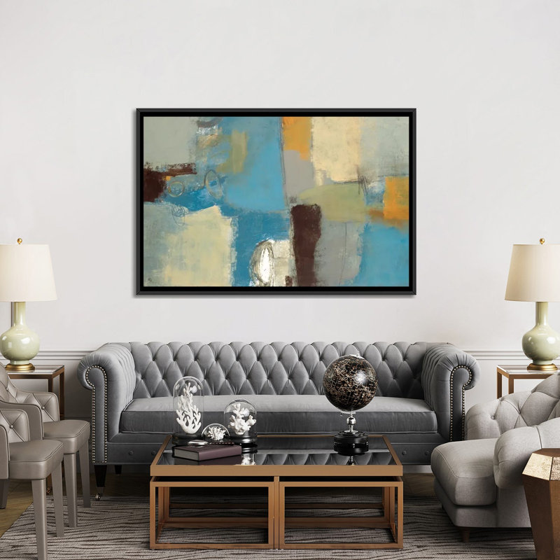 " Composure " by Lisa Ridgers, 40" H x 60" W x 1.5" D, Black Floater Framed Canvas, No Mat